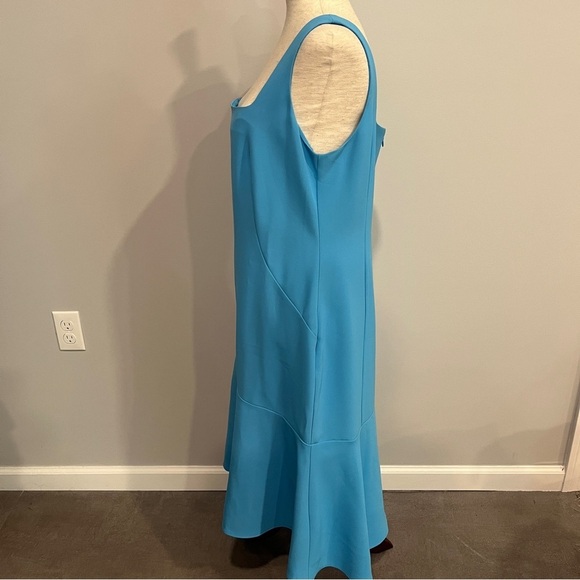 Ann Taylor Blue Square Neck Sleeveless Blue Dress 10 - Picture 3 of 8